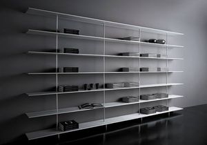 Modulregal / modern / extrudiertes Aluminium / Stahl