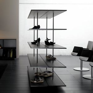 Modulregal / modern / extrudiertes Aluminium / Stahl