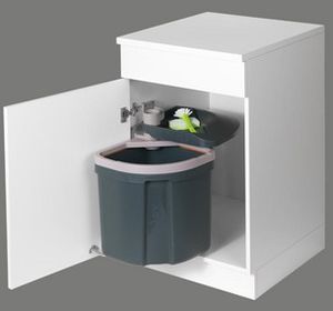 Abfallbehälter für Küchen / Kunststoff / mit Schwingdeckel / modern