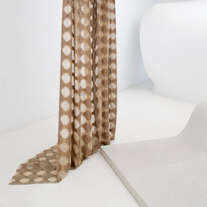 Gardine mit geometrischem Muster / Leinen / Viskose / Polyester