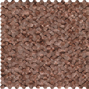 Innenraum-Mosaikfliese / Wand / Aluminium / sechseckig