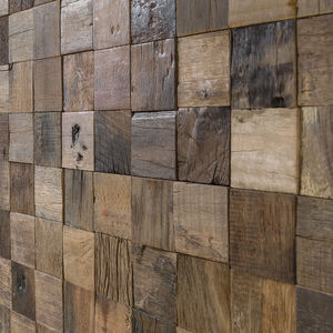 Innenraum-Mosaikfliese / Wand / Holz / quadratisch