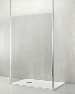 feststehende Duschwand / rechteckig / Glas / für Privatgebrauch