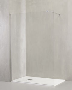 feststehende Duschwand / rechteckig / Glas