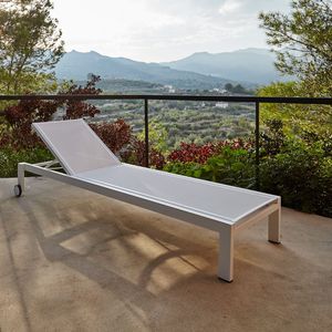 moderne Sonnenliege / Stoff / Aluminium / Garten