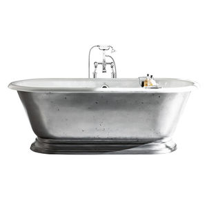 freistehende Badewanne / oval / Gusseisen