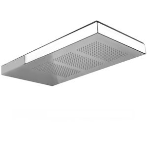Duschkopf für Deckeneinbau / rechteckig / mit integrierter Beleuchtung / Chromotherapie