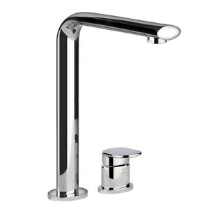 Einhebelmischer für Waschtisch / verchromtes Metall / für Badezimmer / 2-Loch