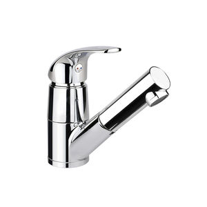 Einhebelmischer für Waschtisch / verchromtes Metall / Badezimmer / 1-Loch