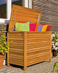 moderne Truhe / Garten / Massivholz / aus Teakholz