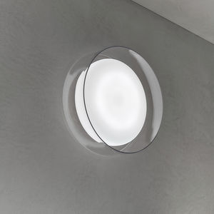 moderne Wandleuchte / geblasenes Glas / LED / rund