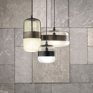 Hängelampe / modern / geblasenes Glas / Metall