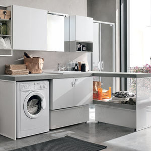 hängender Waschtisch-Unterschrank / Holz / modern / Schubladen