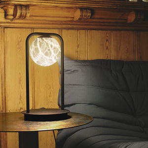 Tischlampe / modern / Eisen / Alabaster