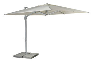 abgesetzter Sonnenschirm / Objektmöbel / Stoff / Aluminium