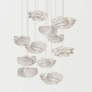 Hängelampe / modern / aus Edelstahlgewebe / Glühlampen