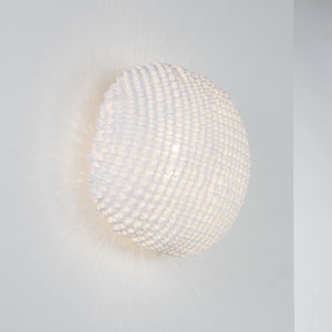 moderne Wandleuchte / aus Edelstahlgewebe / LED / rund