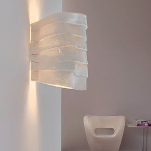moderne Wandleuchte / aus Edelstahlgewebe / LED / Halogen