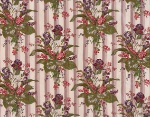 Möbelstoff / Blumenmotive / Seide / Taft