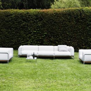 modernes Sofa / Garten / Stahl / Stoff