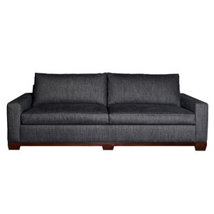 schwarzes Sofa