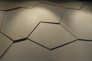Beton-Dekorplatte / wandmontiert / glatt