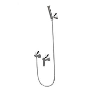 Einhebelmischer für Duschen / Einbau / verchromtes Metall / Badezimmer