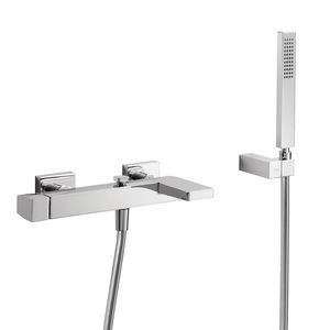 Einhebelmischer für Duschen / für Badewanne / wandmontiert / verchromtes Metall