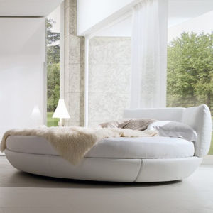 rundes Bett / Doppelbett / modern / Polster