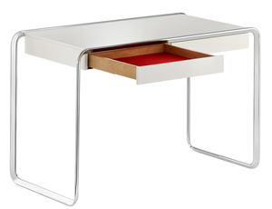 Schreibtisch aus Eiche / aus Nussbaum / Stahl / modern