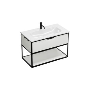 Waschbecken mit integrierten Schubladen