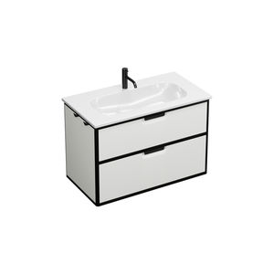 Waschbecken mit integrierten Schubladen