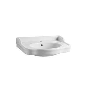 Wand-Waschbecken / rechteckig / Keramik / modern