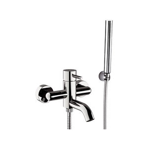 Einhebelmischer für Duschen / für Badewanne / wandmontiert / aus verchromtem Messing