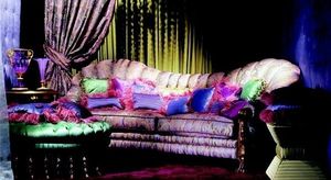 Stil-Sofa / Stoff / 3 Plätze / violett