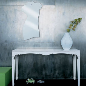 wandmontierter Spiegel / originelles Design / Edelstahl / von Carlo Mollino