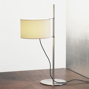 Tischlampe / modern / Metall / Leinen