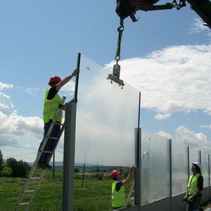 Lärmschutzwand / modularen Platten / Polycarbonat / für Straßen