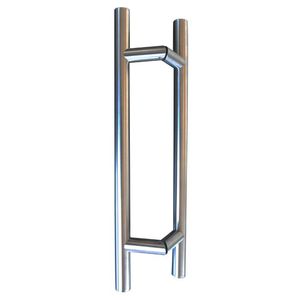 Glastüren-Stoßgriff / für Duschkabinentür / gebürsteter Edelstahl / modern