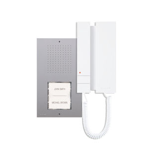 weiße Audio-Türsprechanlage