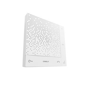 weiße Audio-Türsprechanlage