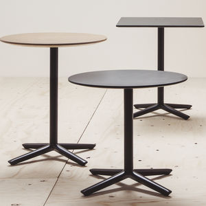 moderner Beistelltisch / Holz / Aluminium / Marmor