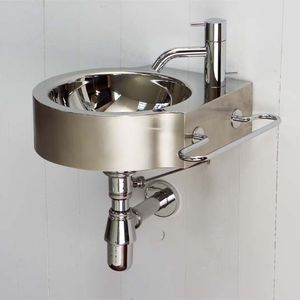 Doppeltes Waschbecken - GRAND KANAL - Rapsel - Wand / rechteckig / Keramik