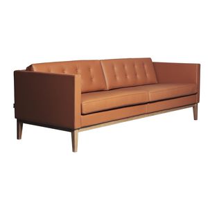 modernes Sofa / Leder / 3 Plätze / Eck