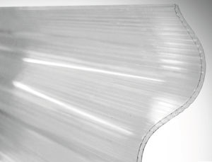 Polycarbonat-Dachplatte / lichtdurchlässig / Well