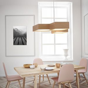 Hängelampe / modern / Metall / aus Sperrholz
