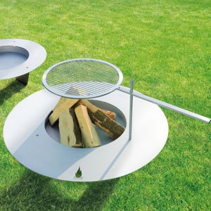 GartenFeuerstelle / Holz FIREPLATE 100 CM RADIUS DESIGN Edelstahl