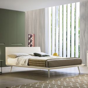 Doppelbett / modern / Kopfteil / Ulme