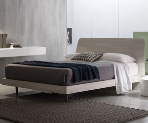 Doppelbett / modern / Kopfteil / Ulme