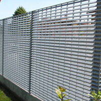 Industriezaun / mit Stangen / Metall